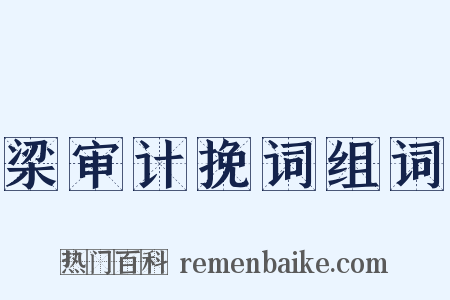 梁审计挽词组词是什么意思的图片
